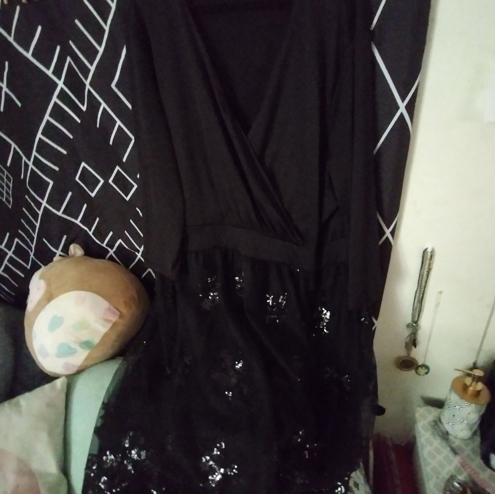 Formal black dress hamdmade